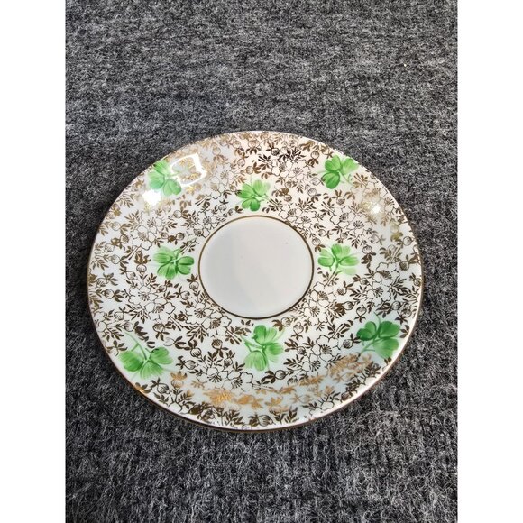 Phoenix Bone China Tea Cup & Saucer England Irish St Patrick Clover Flower - Picture 6 of 7